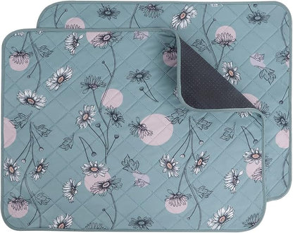 IEUUMLER Washable Pee Pads for Dogs 2 Pack EU007 (Green 30"X20"-2pcs)