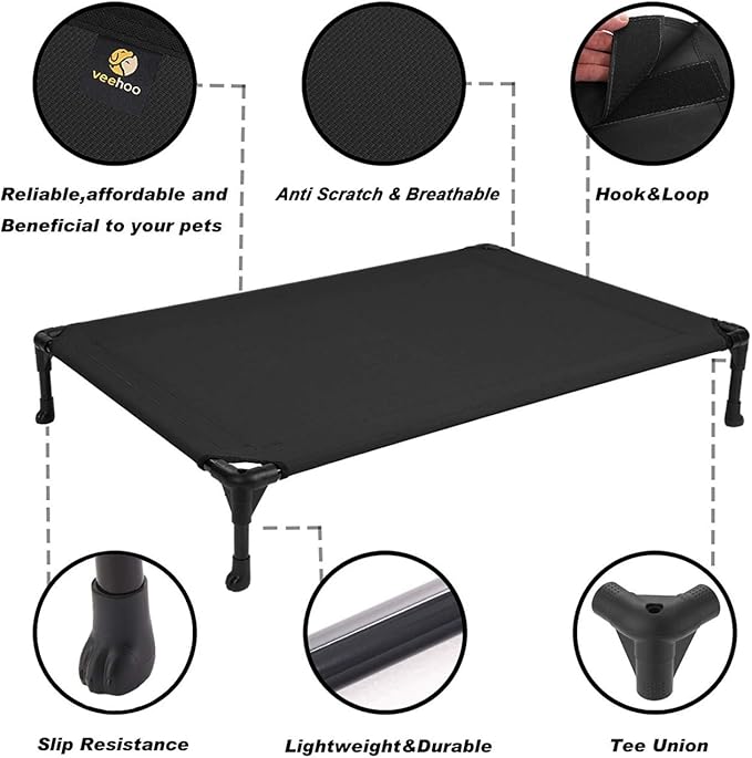 Veehoo Cooling Elevated Dog Bed CWC1803-M