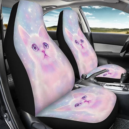 Cute Cartoon Cat Car Seat Covers Full Set of 2