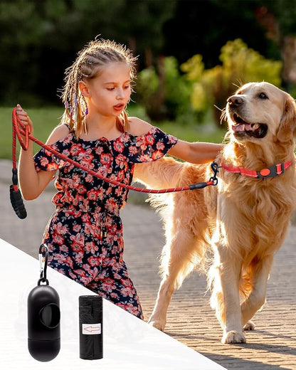 Dog Leash Heavy Duty 4/5/6FT Reflective 4'*1/2'', Red