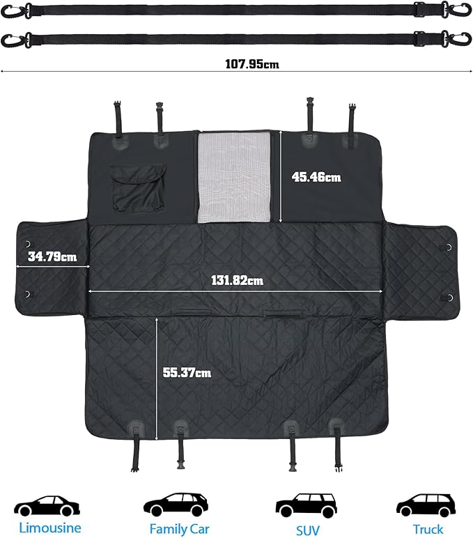 Anyoupin Dog Car Seat Cover for Back Seat