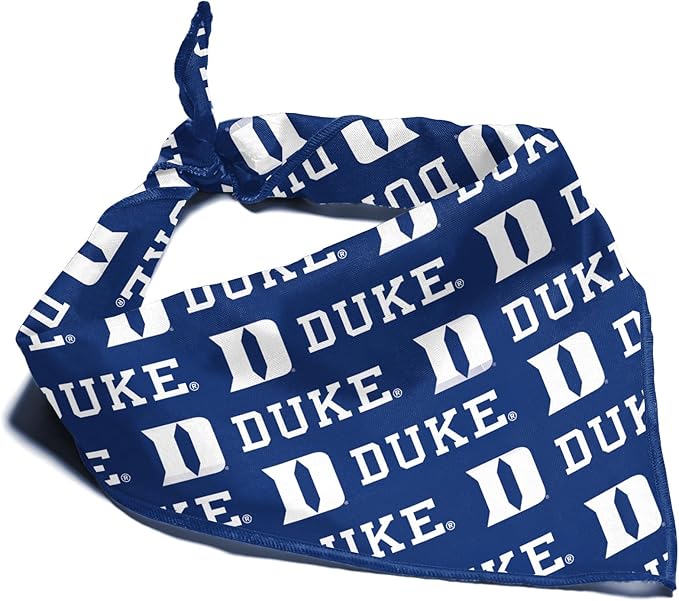 NCAA Officially Licensed Bandana for Dogs and Cats | Fits Pets Great Gift Idea | Easy-to-Tie (Large, Duke Blue Devils)