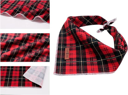 Lionet Paws Christmas Dog Bandana Washable Cotton Handkerchief