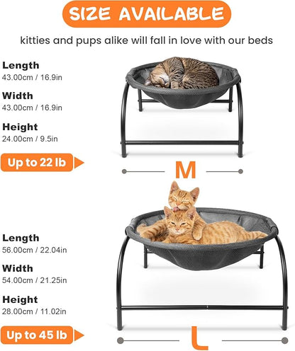 Cat Bed Dog Bed Pet Hammock Bed Cat Sleeping Cat Supplies Pet Supplies Whole Wash Stable, Detachable & Breathable Easy Assembly Indoors Outdoors, 16.9 in x 16.9 in x 9.5 in