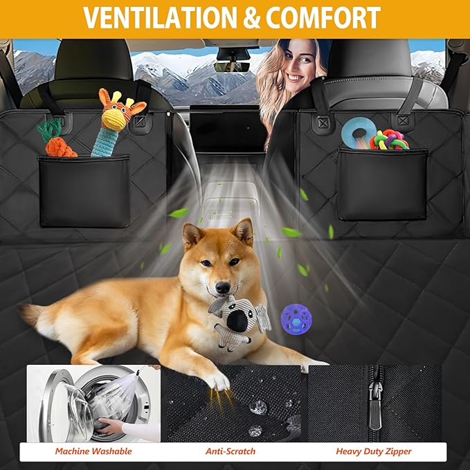 Back Seat Extender for Dogs-Large Space 400lbs, Sturdy