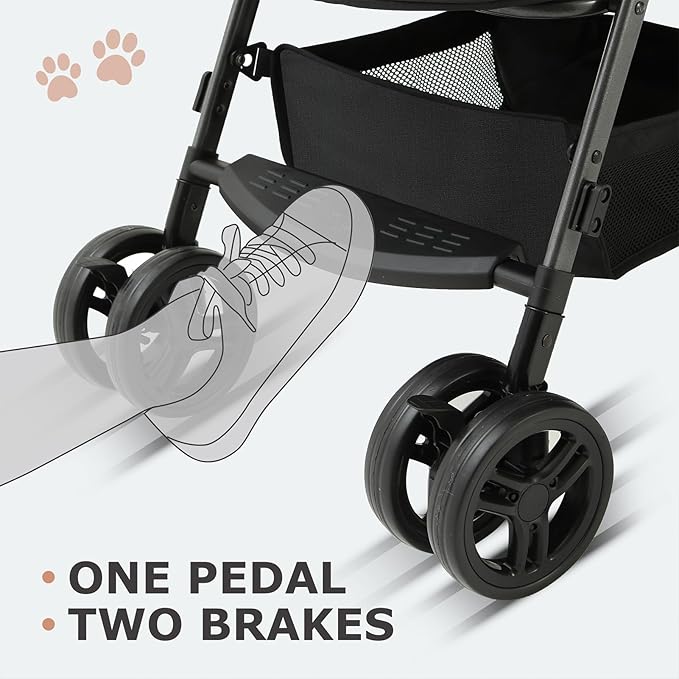 SWITTE Dog Stroller for Small Medium Dogs 4 Universal