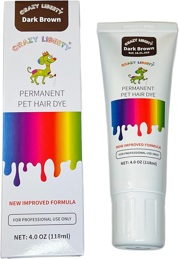 Dog Hair dye (Dark Brown) 16 Washes, 4 Oz