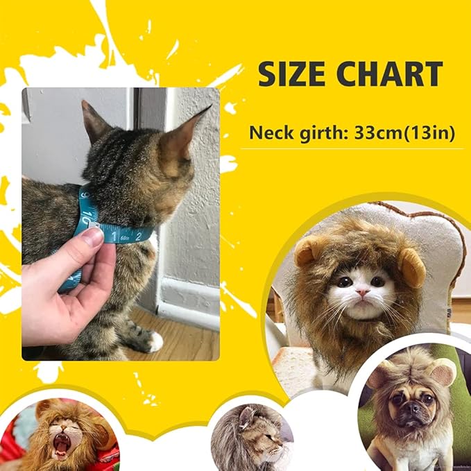 NAMSAN Lion Mane for Cat Small Dog Halloween
