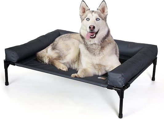 K&H Pet Products Outdoor Dog Bed Bolster Dog Cot Cooling Dog Hammock 42" X 30"