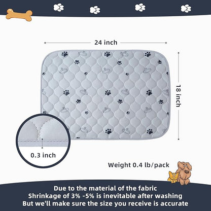 Reusable Pet Pee Pads 4 Pack 18"x24" Ultra-Absorbent