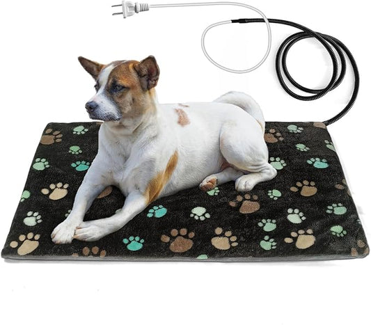 Pet Heating Pad 28x18 in Cat Heating Pads for Cats，Waterproof Heated Cat Bed