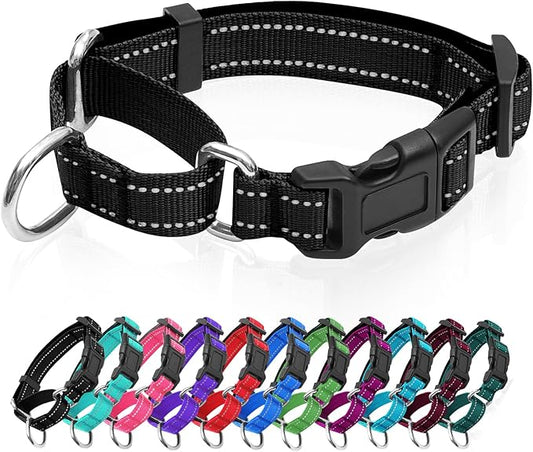 Reflective Martingale Dog Collars. Dog Collar with Quick