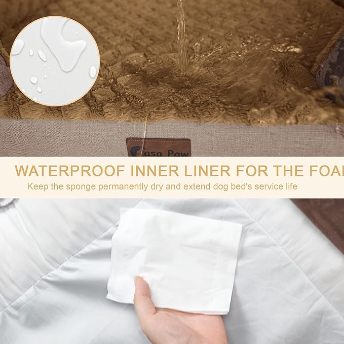 Memory Foam XL Dog Bed with Bolsters