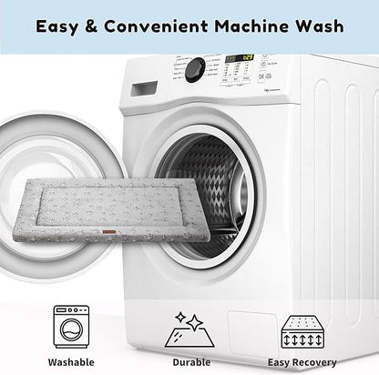 Figopage Stylish Dog Bed for Crate with Removable Machine Washable Prints,36x24 Inches