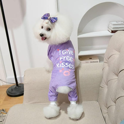 CuteBone Trend Letters Dog Pajamas Clothes Soft Puppy P246M