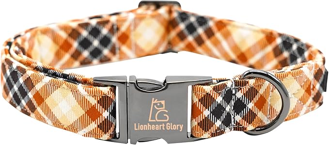 Lionheart glory Plaid Dog Collars Fall Halloween Dog