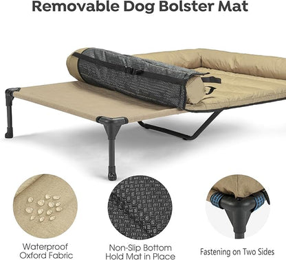 Veehoo Cooling Elevated Dog Bed + Waterproof Removable Pillow-Top Mat CWC2331B