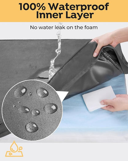 Veehoo Memory Foam Dog Bed for Large Dogs-Orthopedic Dog Bed with Removable Washable Cover