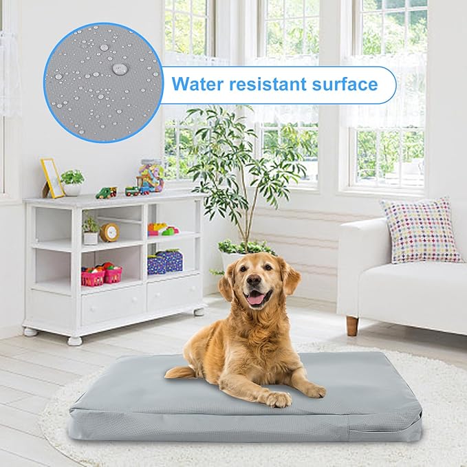 Waterproof Dog Bed Cover,Washable Dog Crate Pad Replacement Cover,Removable Pet Dog Crate Pad Replacement Covers for 42 Inch Crate,Water Absorbable Pet Puppy Bed Cover for Dog Cat,40Lx27Wx4H inch