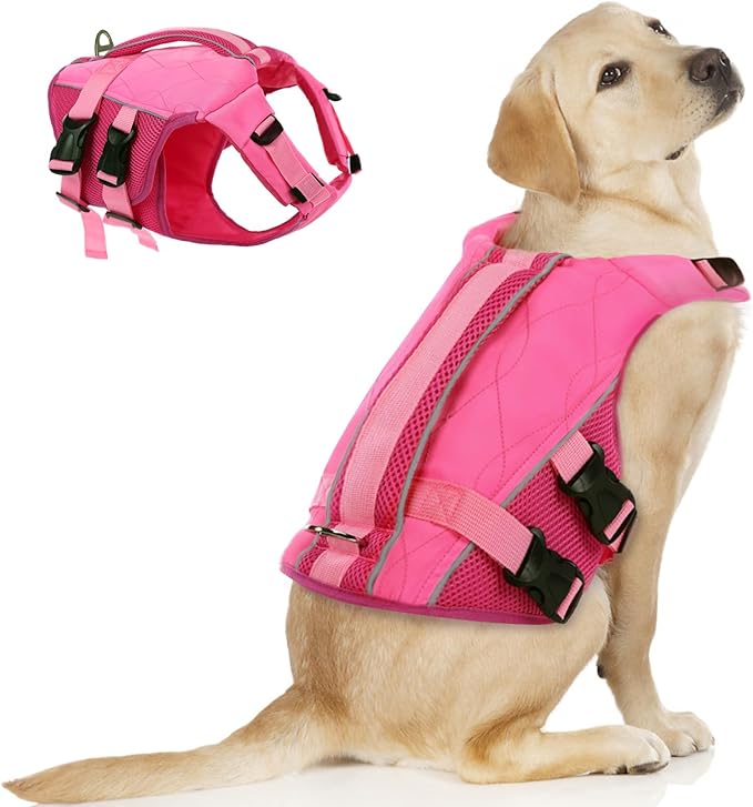ASENKU Dog Life Jacket with Rescue Handle