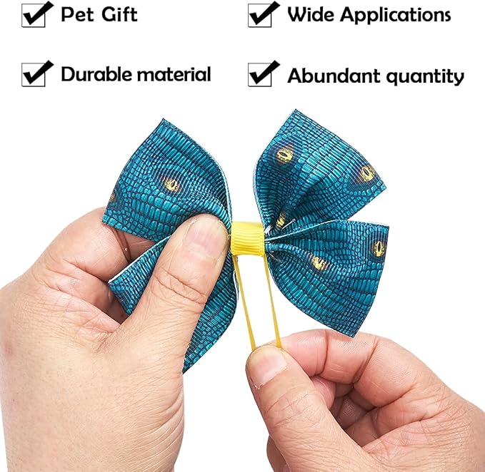 24Pcs/12 Pairs Big Dog Hair Bows Animal Print