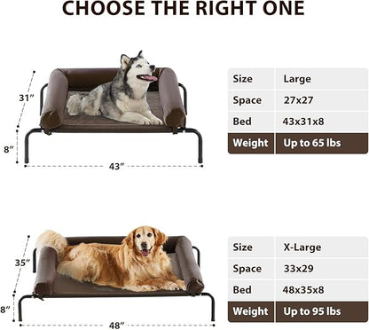 RRPETHOME Large Elevated Cooling Dog Bed