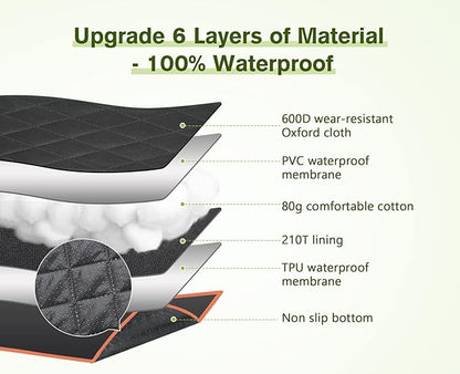 Pecute Dog Seat Cover for Back Seat