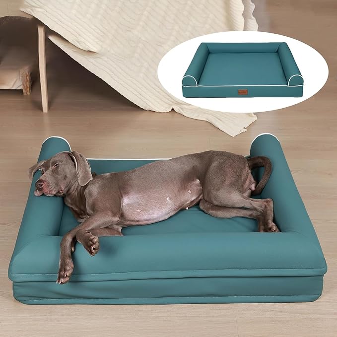 MIAO PAW Waterproof Dog Beds for Large Dogs 36" x 27" x 6.5"
