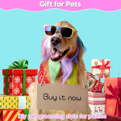 MSDADA 10 Color Washable Dog Hair Dye Paint Temporary Pet Fur Markers Safe Hair Color Crayons for Small to Large Boy & Girl Puppy Stuff Accessories