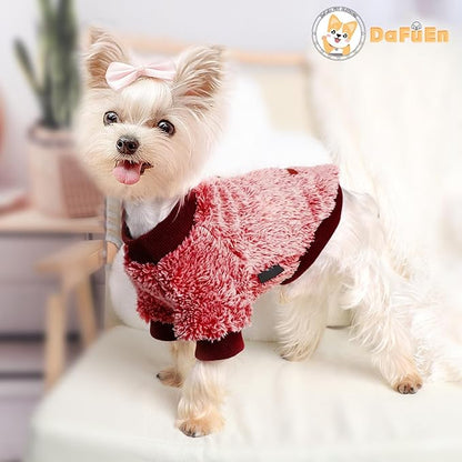 Dog Sweaters for Small Dogs Girl Boy Winter Puppy Sweater Clothes Fleece Warm Pet Outfit for Chihuahua Yorkie Teacup Cute Plain Cold Weather Dog Coat Cat Apparel Clothing (XX-Small