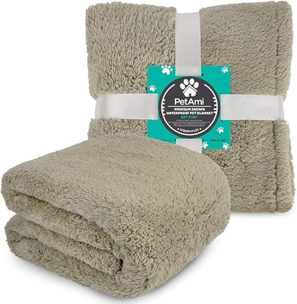 PetAmi Fluffy Waterproof Dog Blanket for Medium Large Dogs 40x60)