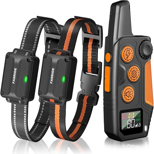 Dog Shock Collar 3300FT 4 Channels Dog Training Collar with Remote for 8-120lbs Small Medium Large Dogs 2 in 1)