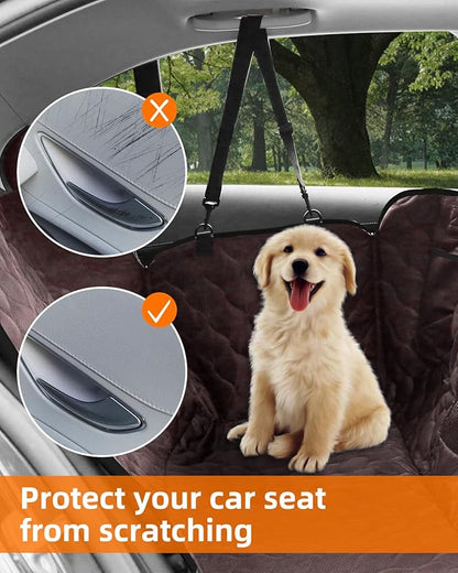 PETICON Dog Car Seat Cover with Mesh Window 100% Waterproof