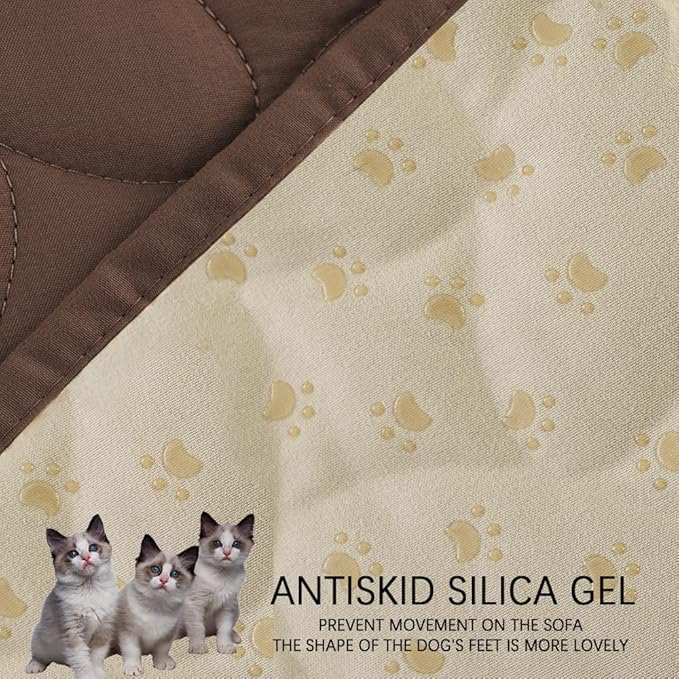 Ameritex Pet Bed Cover Dog Bed Blanket for Sofa and Furniture Waterproof New Pattern Design (40x50 Inch, Chocolate)