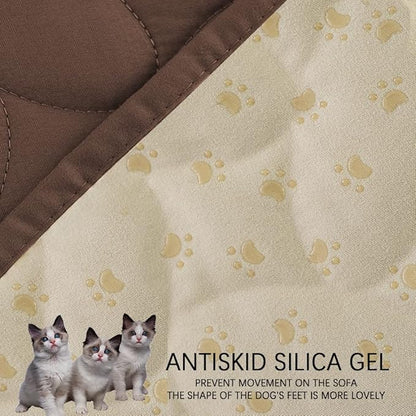 Ameritex Pet Bed Cover Dog Bed Blanket for Sofa and Furniture Waterproof New Pattern Design (40x50 Inch, Chocolate)