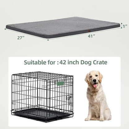 Dog Crate Bed Pad Mat Reversible (Cool&Warm) with Removable Washable Cover 41x27 Inch,