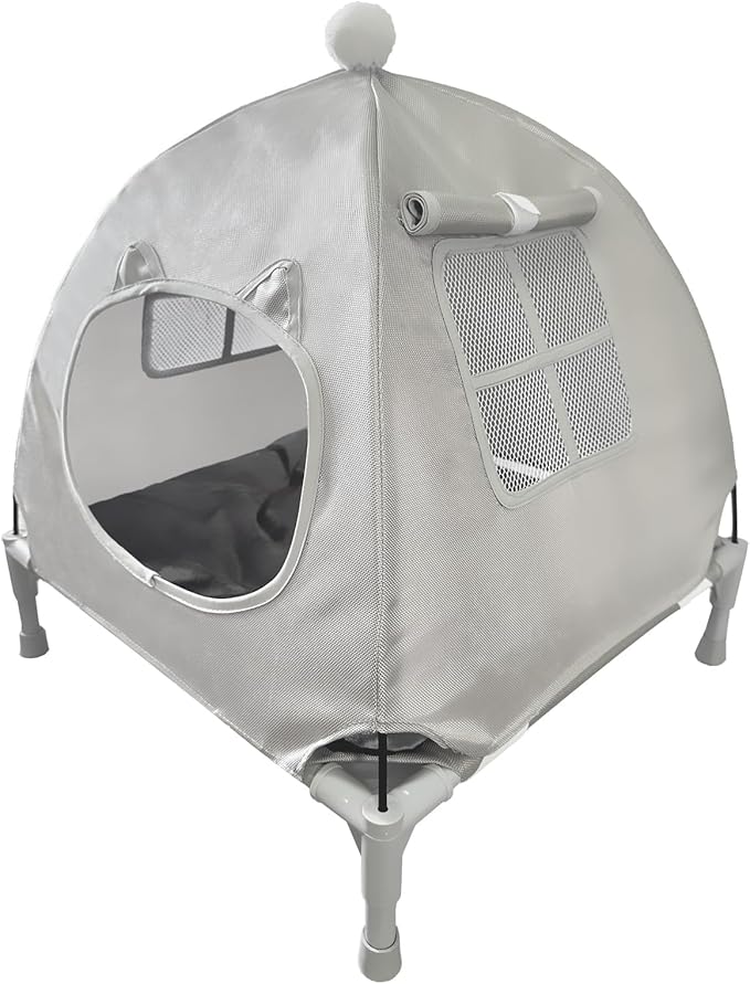 Love&go Elevated Dog Bed with Metal Frame (Small-18.5x18.5x5.5 inch,