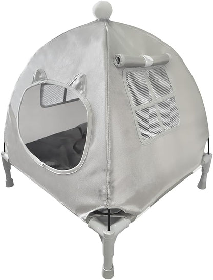 Love&go Elevated Dog Bed with Metal Frame (Small-18.5x18.5x5.5 inch,