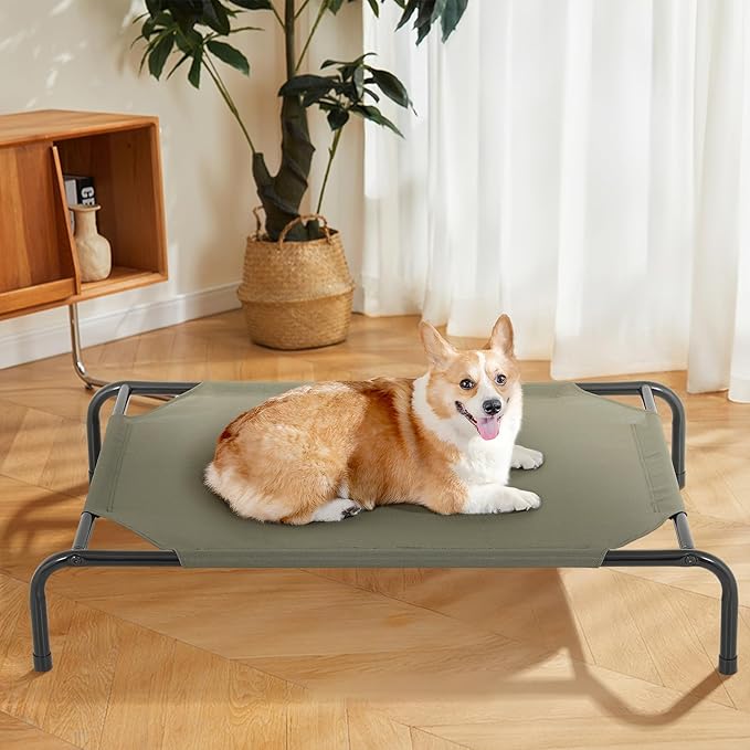 MoNiBloom Elevated Dog Bed Cooling Raised Ped Bed Portable Dog Cot for Camping or Beach 42 Inches