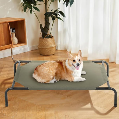 MoNiBloom Elevated Dog Bed Cooling Raised Ped Bed Portable Dog Cot for Camping or Beach 42 Inches