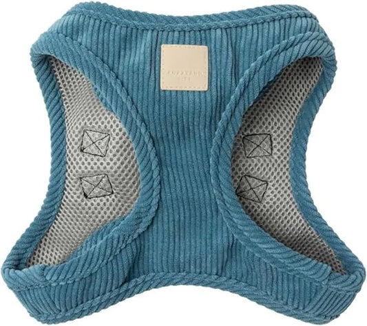 FuzzYard Life Corduroy Step in Dog Harness | Size XXS | Stylish Premium Corduroy Design in French Blue Perfect for Everyday Walks