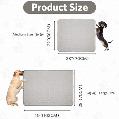 SHEJIZE Dog Cooling Mat 28x40inch/70x100cm, Fabric,