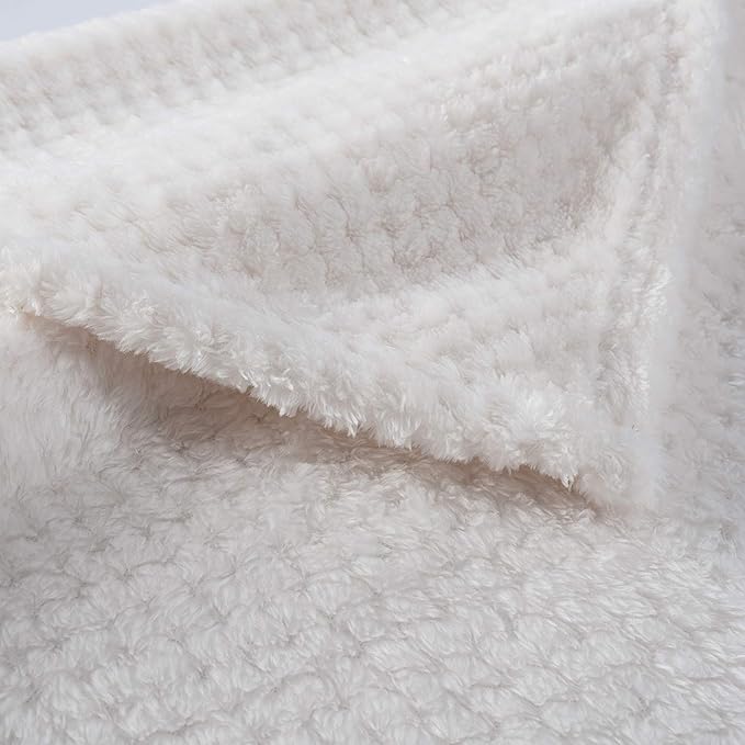 Dog Blanket or Cat Blanket or Pet Blanket (L/40" x 48", Ivory)