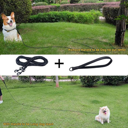 Long Leash for Small Dogs 8FT/12FT/20FT/30FT/50FT/65FT/75FT/100FT Reflective