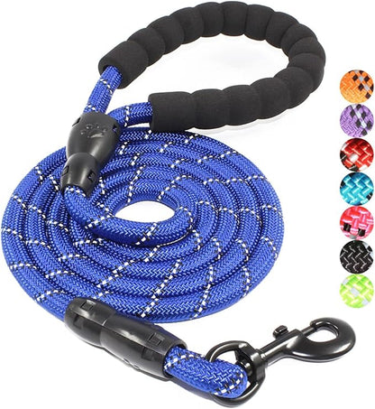 BAAPET 2/4/5/6 FT Dog Leash with Comfortable Padded Handle and Highly Reflective Threads for Small Medium and Large Dogs (5FT-1/2''