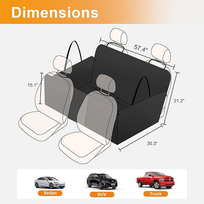 Honest Back Seat Extender for Dogs 400lbs, Waterproof