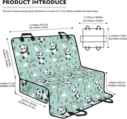 AFPANQZ Cartoon Panda Car Back Seat Cover