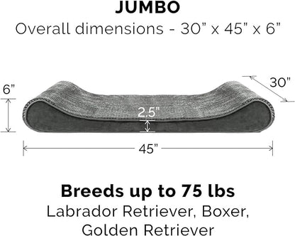 Furhaven Replacement Dog Bed Cover Minky Plush & Velvet Contour Luxe Lounger