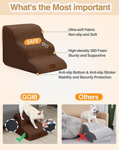 Dog Stairs for Small Dogs 3-Step Dog