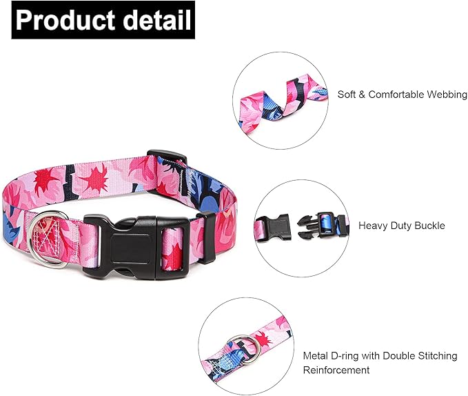 Adjustable Dog Collar with Patterns